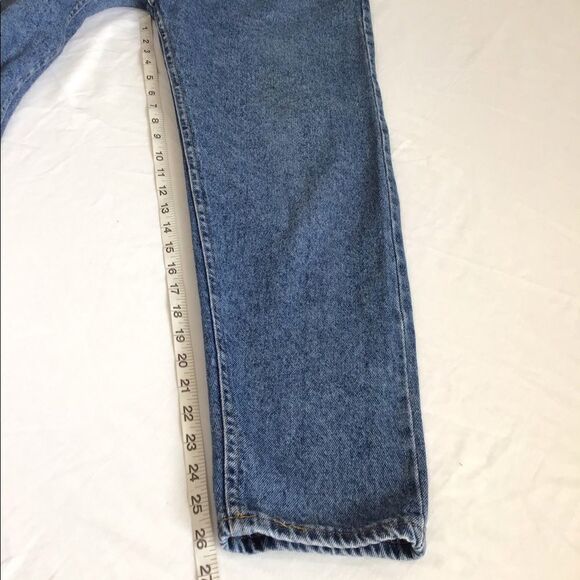 Vintage 80’s LEE Jeans Elastic Waist Fly Zip High Rise Crop Jeans Sz 10 - Picture 14 of 16